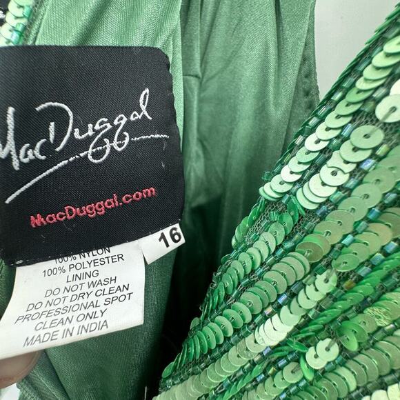 Mac Duggal 5223 Sequins & Floral Embellished Sleeveless Evening Gown Size 16 NWT - Picture 10 of 10